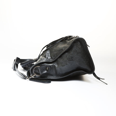 BALENCIAGA City Leather 2WAY Handbag black WS27022