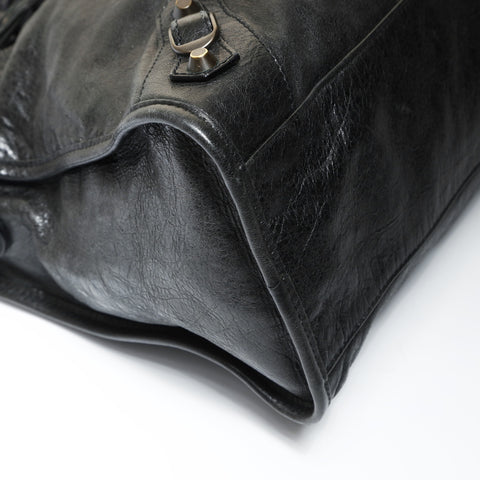 BALENCIAGA City Leather 2WAY Handbag black WS27022