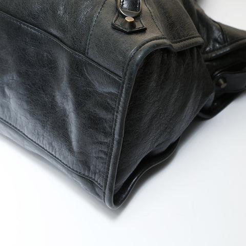 BALENCIAGA City Leather 2WAY Handbag black WS27022