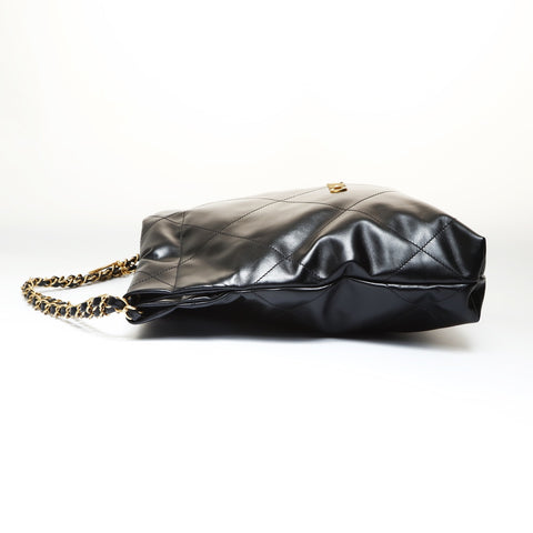 CHANEL Chanel 22 Shiny Calfskin Shoulder Bag black WS27023