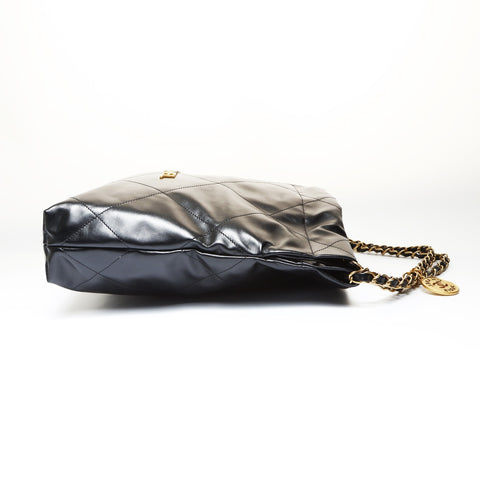 CHANEL Chanel 22 Shiny Calfskin Shoulder Bag black WS27023