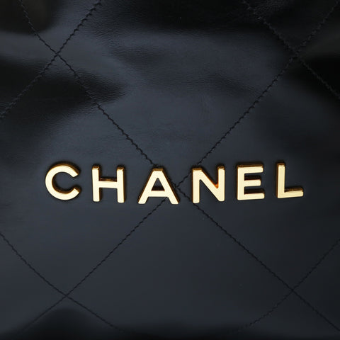CHANEL Chanel 22 Shiny Calfskin Shoulder Bag black WS27023