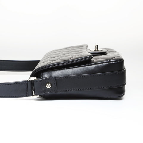 CHANEL No. 29 2019 Frill Matelasse Gold Metal Rum Shoulder Bag black WS27025