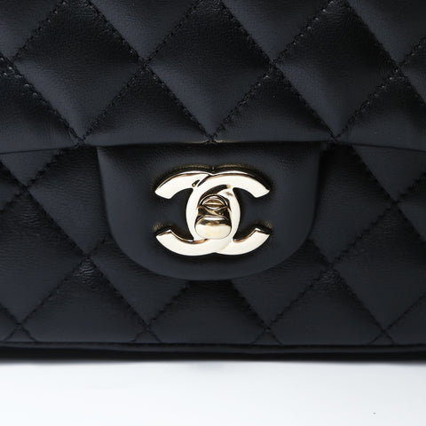 CHANEL No. 29 2019 Frill Matelasse Gold Metal Rum Shoulder Bag black WS27025