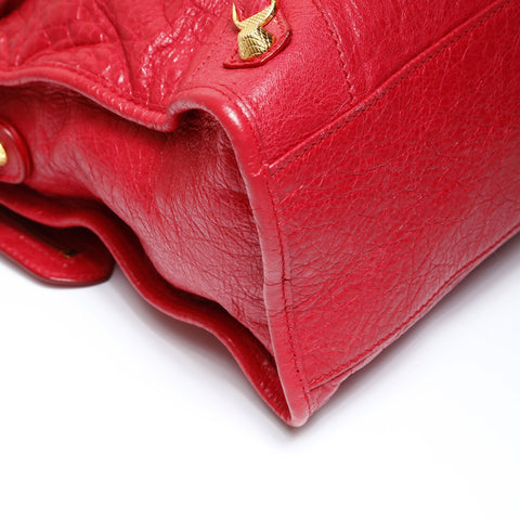 BALENCIAGA Giant City Leather 2way Handbag Red WS27026