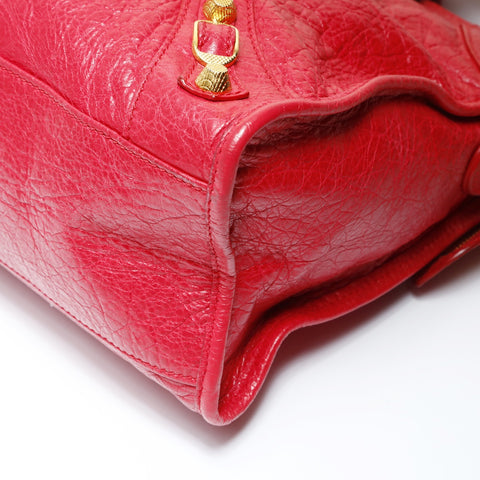 BALENCIAGA Giant City Leather 2way Handbag Red WS27026