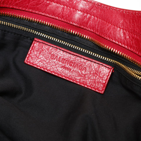 BALENCIAGA Giant City Leather 2way Handbag Red WS27026
