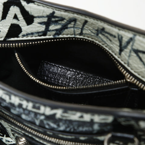 BALENCIAGA Neo Cagol Graffiti 2way City Handbag black WS27028