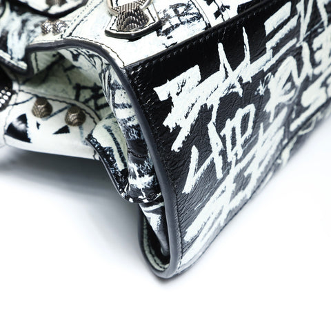 BALENCIAGA Neo Cagol Graffiti 2way City Handbag black WS27028