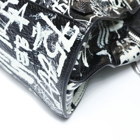 BALENCIAGA Neo Cagol Graffiti 2way City Handbag black WS27028