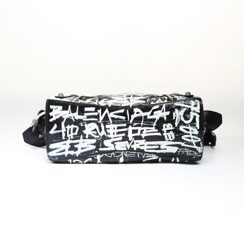 BALENCIAGA Neo Cagol Graffiti 2way City Handbag black WS27028