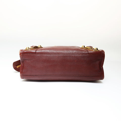 BALENCIAGA Giant Mini City 2way Handbag Brown WS27030