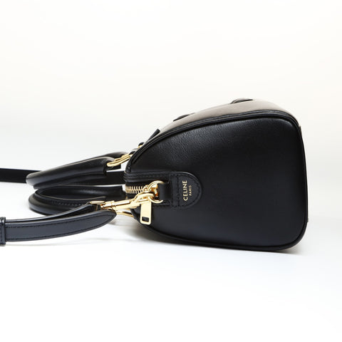 CELINE Triomphe Cuir 2way Handbag black WS27033