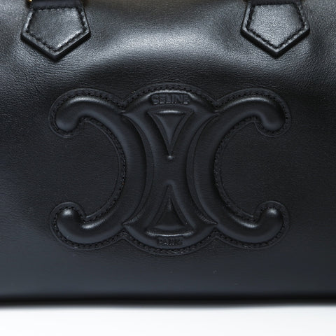 CELINE Triomphe Cuir 2way Handbag black WS27033