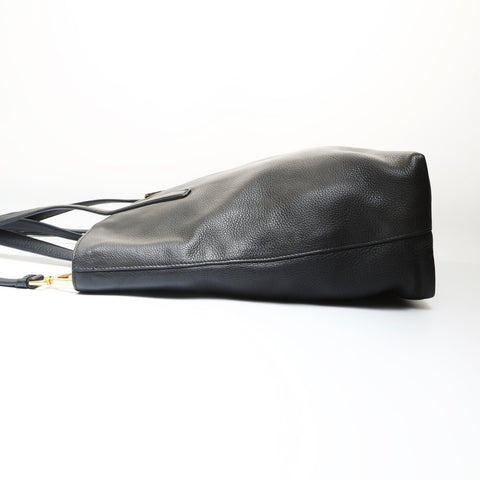 PRADA Leather Triangle with logo 2WAY Shoulder Bag black WS27036