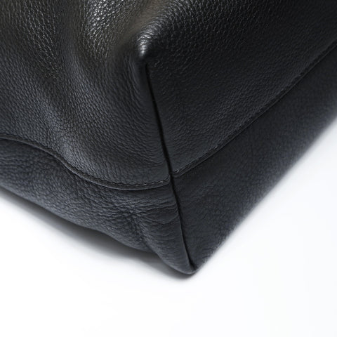PRADA Leather Triangle with logo 2WAY Shoulder Bag black WS27036