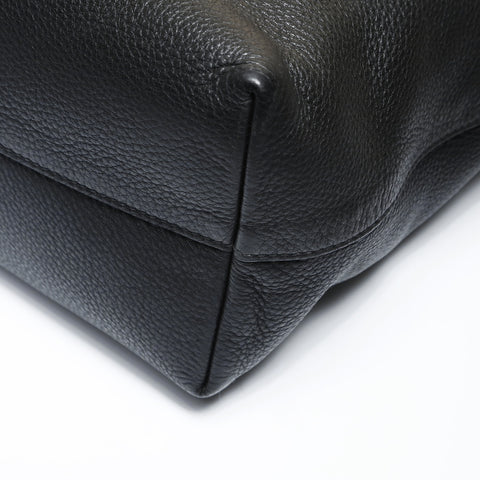 PRADA Leather Triangle with logo 2WAY Shoulder Bag black WS27036
