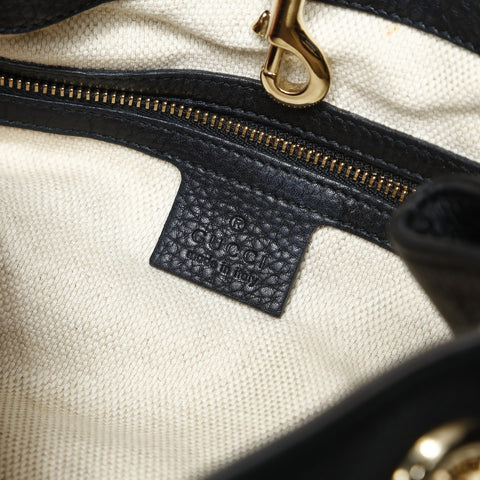 GUCCI Soho Interlocking Logo Chain Bag Shoulder Bag black WS27038