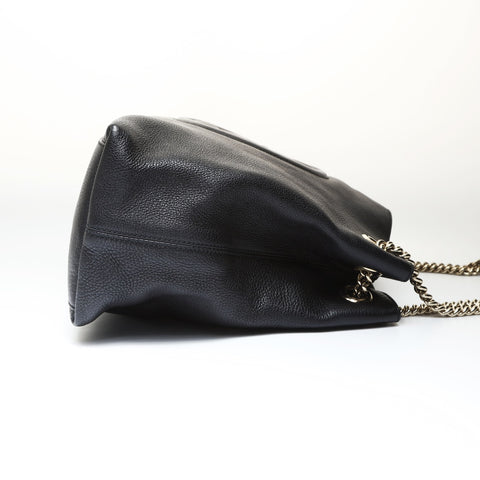 GUCCI Soho Interlocking Logo Chain Bag Shoulder Bag black WS27038