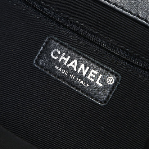 CHANEL 10 series 2005-2006 Tweed Check COCO Mark Shoulder Bag black WS27039