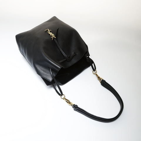 YVES SAINT LAURENT PARIS VII Cassandra Drawstring Bag Shoulder Bag black WS27040
