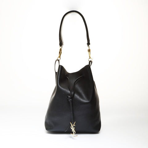 YVES SAINT LAURENT PARIS VII Cassandra Drawstring Bag Shoulder Bag black WS27040