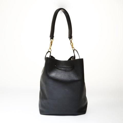 YVES SAINT LAURENT PARIS VII Cassandra Drawstring Bag Shoulder Bag black WS27040