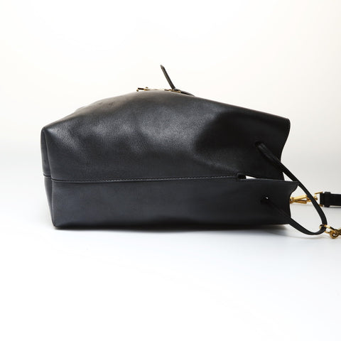 YVES SAINT LAURENT PARIS VII Cassandra Drawstring Bag Shoulder Bag black WS27040