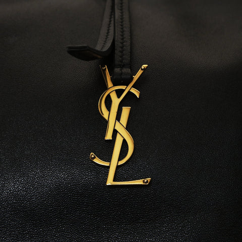YVES SAINT LAURENT PARIS VII Cassandra Drawstring Bag Shoulder Bag black WS27040
