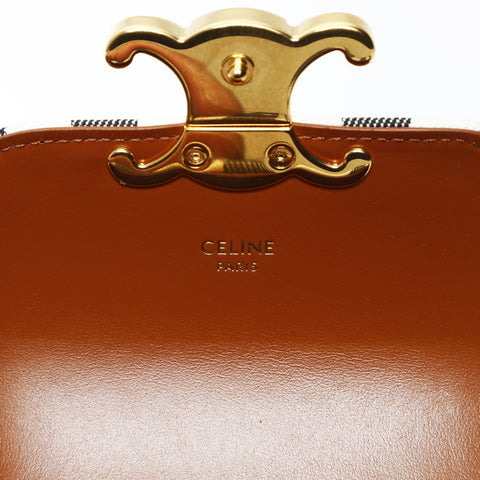 CELINE Mini Claude Check Triomphe Shoulder Bag multicolor WS27041