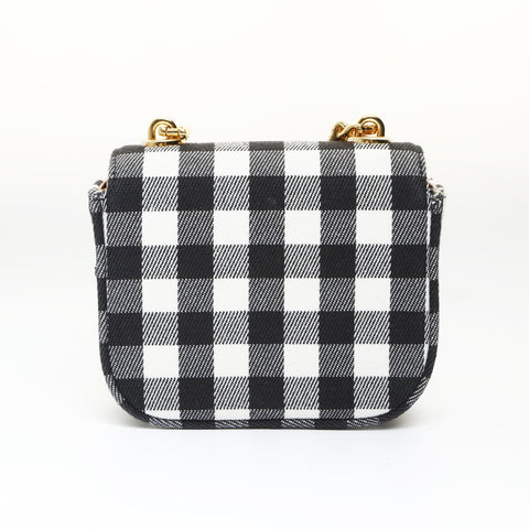 CELINE Mini Claude Check Triomphe Shoulder Bag multicolor WS27041