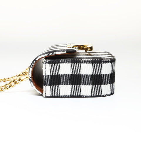 CELINE Mini Claude Check Triomphe Shoulder Bag multicolor WS27041