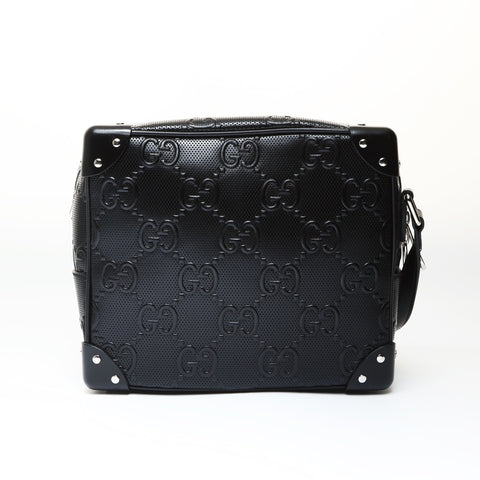 GUCCI GG embossed crossbody trunk Shoulder Bag black WS27043
