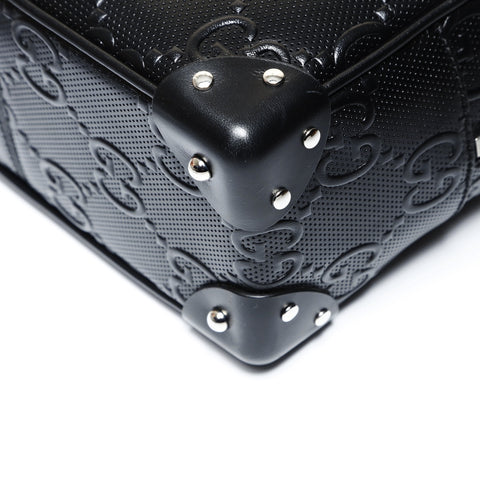 GUCCI GG embossed crossbody trunk Shoulder Bag black WS27043