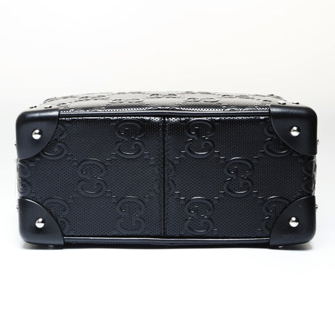 GUCCI GG embossed crossbody trunk Shoulder Bag black WS27043