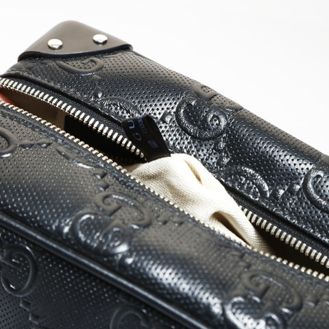 GUCCI GG embossed crossbody trunk Shoulder Bag black WS27043