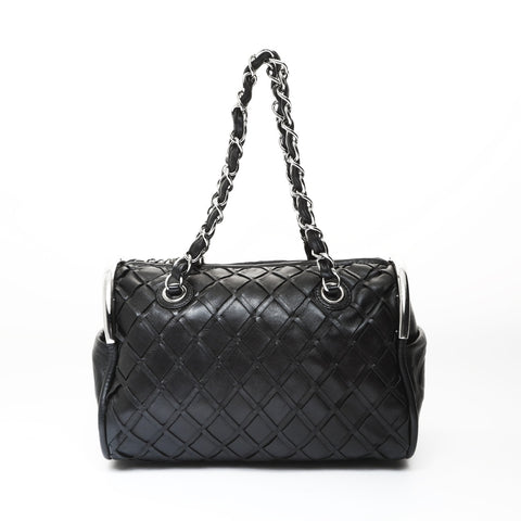 CHANEL No. 11 2006-2008 COCO Mark Lambskin Chainshoulder Shoulder Bag black WS27045