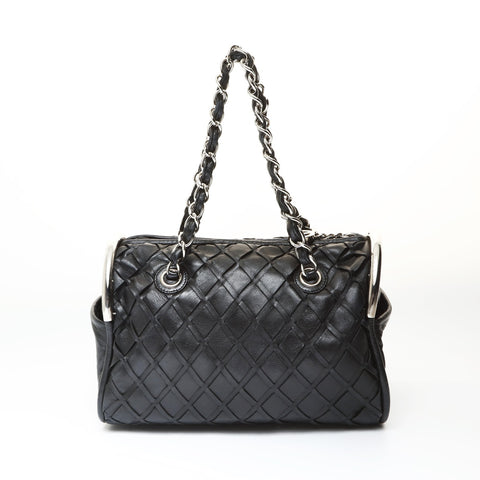CHANEL No. 11 2006-2008 COCO Mark Lambskin Chainshoulder Shoulder Bag black WS27045