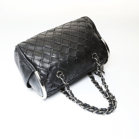 CHANEL No. 11 2006-2008 COCO Mark Lambskin Chainshoulder Shoulder Bag black WS27045