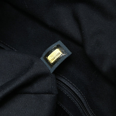 CHANEL No. 18 2013-2014 Straw Tote Bag COCO Mark Handbag black WS27046