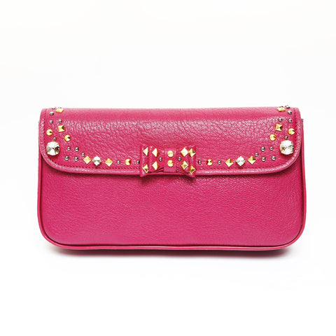 Miu Miu studded pouch Clutch bag purple WS27048