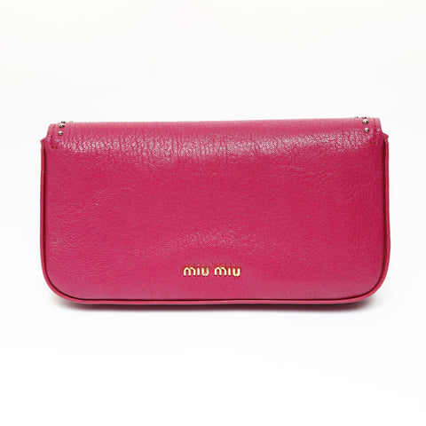 Miu Miu studded pouch Clutch bag purple WS27048