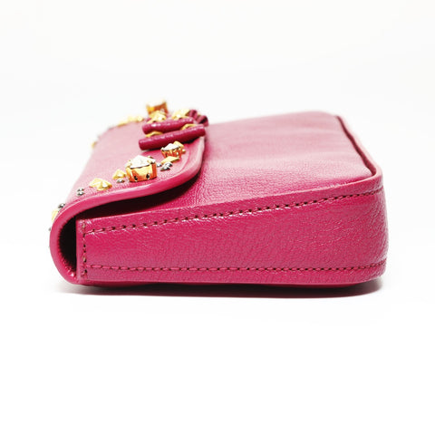 Miu Miu studded pouch Clutch bag purple WS27048