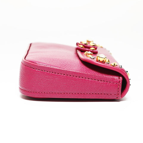 Miu Miu studded pouch Clutch bag purple WS27048