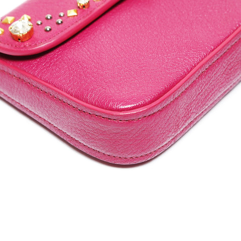 Miu Miu studded pouch Clutch bag purple WS27048
