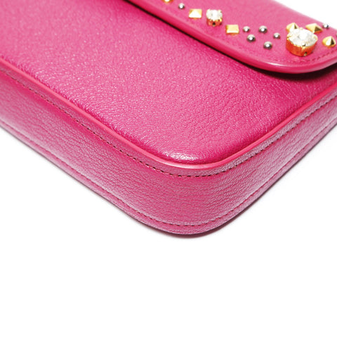 Miu Miu studded pouch Clutch bag purple WS27048