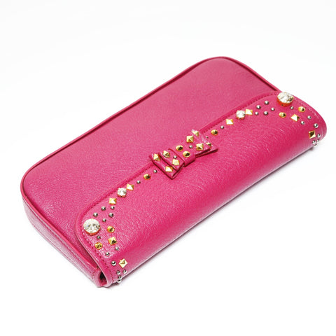 Miu Miu studded pouch Clutch bag purple WS27048