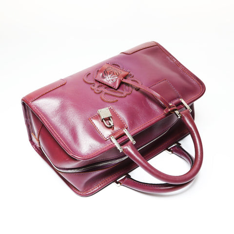 LOEWE Amazona28 Anag Lamb Handbag purple WS27050
