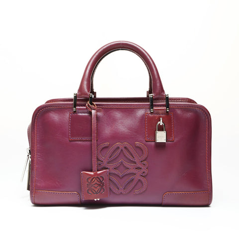 LOEWE Amazona28 Anag Lamb Handbag purple WS27050