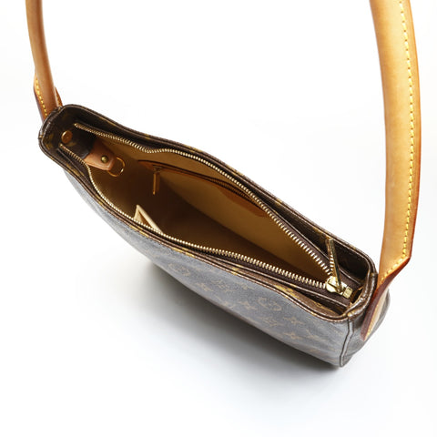 LOUIS VUITTON Monogram Looping GM 2001 Shoulder Bag Brown WS27055